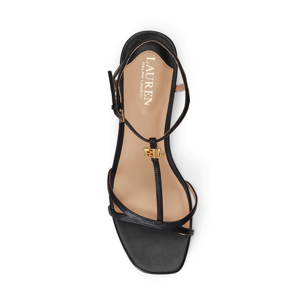 Black Fallon Nappa Leather Sandal Lauren for summer 4