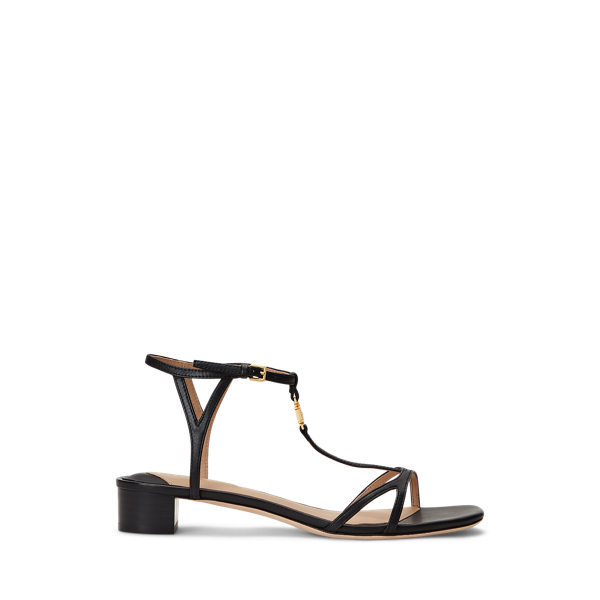 Black Fallon Nappa Leather Sandal Lauren 1