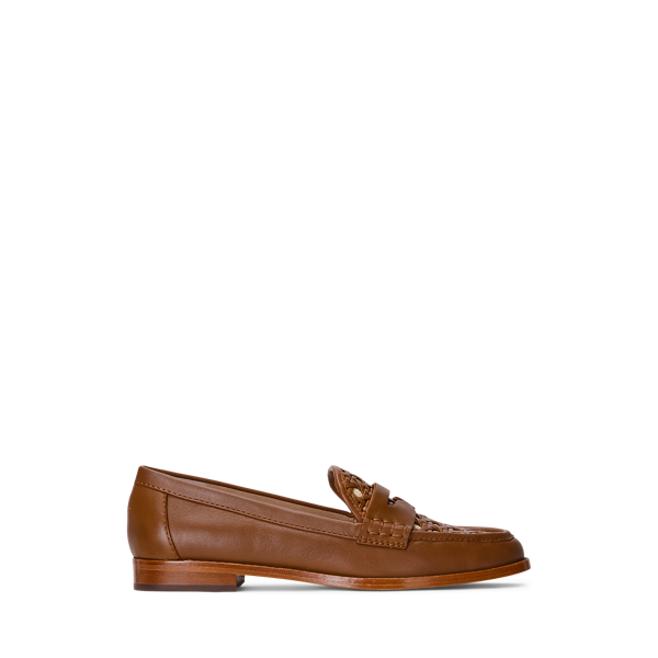 Wynnie II Woven Leather &amp; Raffia Loafer Lauren 1