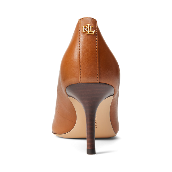 Deep Saddle Tan Lanette Leather Pump Lauren 3