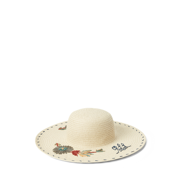 Sombrero de paja con bordado