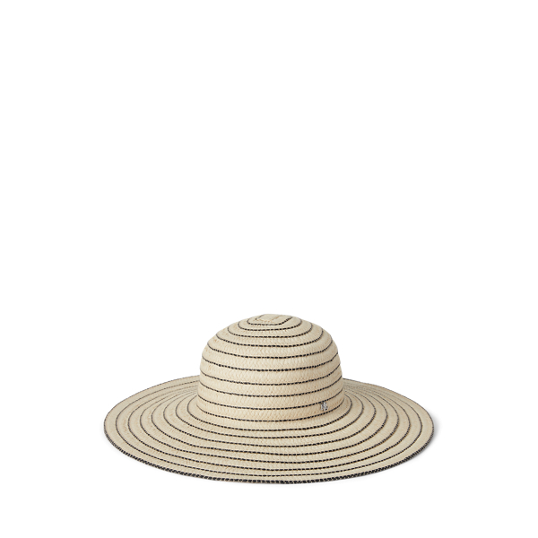 Striped Straw Sun Hat Lauren 1