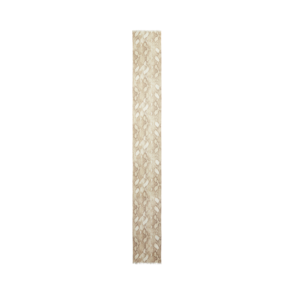 Tan Snakeskin-Print Silk Chiffon Scarf Lauren 2