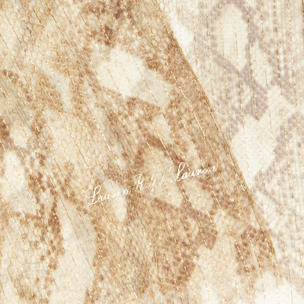 Tan Snakeskin-Print Silk Chiffon Scarf Lauren 3
