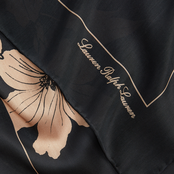 Black Dune Floral Square Scarf Lauren 3