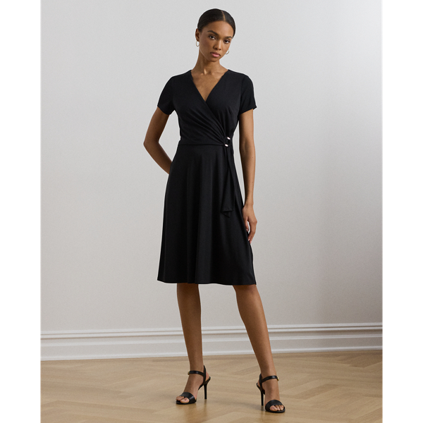 Surplice jersey dress on sale