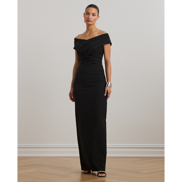 Ralph lauren crepe overlay dress online