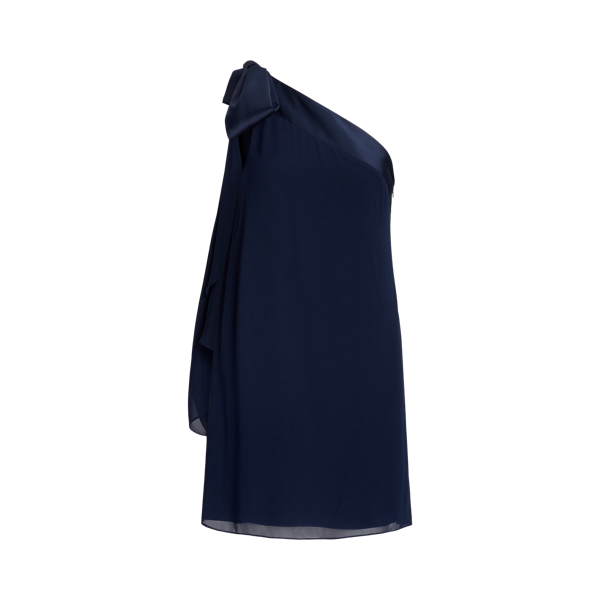 Georgette One-Shoulder Cocktail Dress Lauren 1