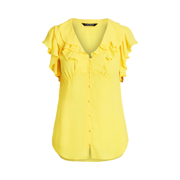 Bluse aus Knittergeorgette mit R&uuml;schen Lauren in 1