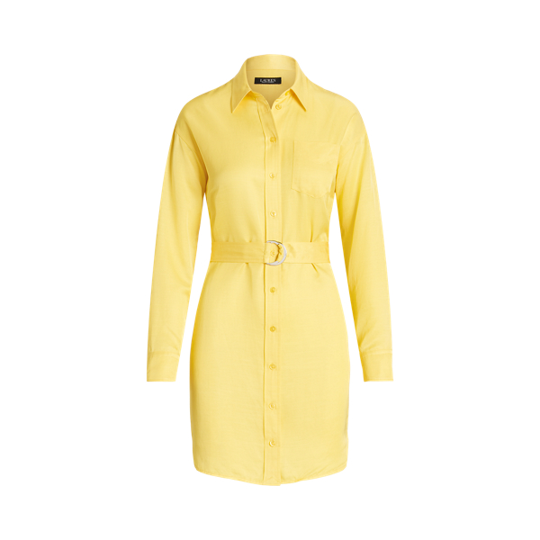 Belted Shantung Shirtdress Lauren 1