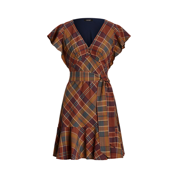 Belted Cotton Madras Dress Lauren 1