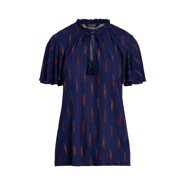 ラルフ・ローレン Lauren Ralph Lauren Geo Print Jersey Tie Neck Top レディース シャツ トップス N Geo-Print Jersey Tie-Neck Top for Women | Ralph Lauren® AM