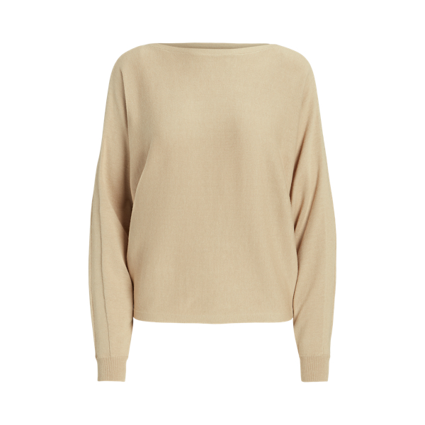 Birch Tan Cotton-Blend Dolman-Sleeve Jumper Lauren 2