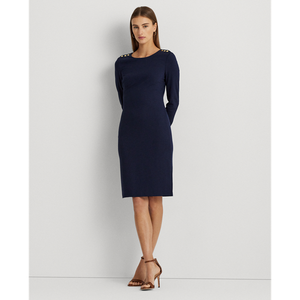 Ponte Three Quarter Sleeve Dress