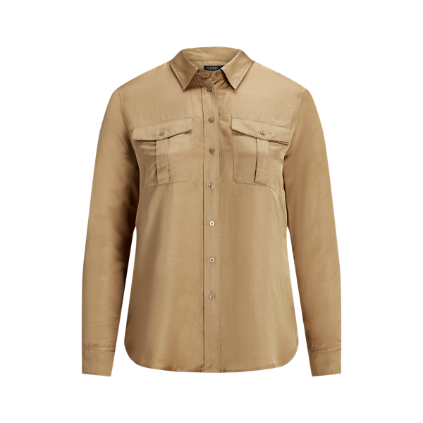 Satin Shantung Shirt Lauren Woman 1
