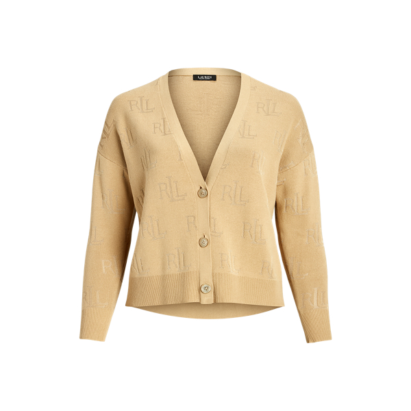 Casaco em jacquard com log&oacute;tipo Lauren Woman em 1