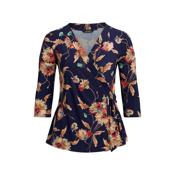 Top in jersey stretch a fiori Lauren Woman in 1