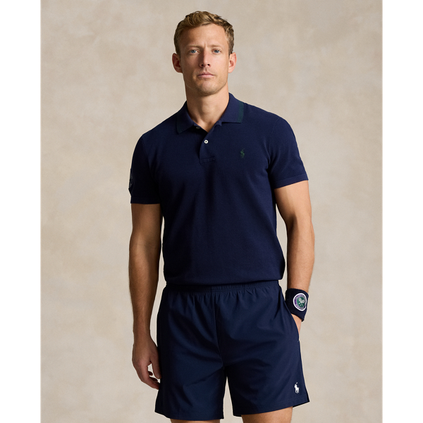 Refined Navy/ Moss Agate Wimbledon Cotton Polo-Collar Sweater Polo Ralph Lauren 1