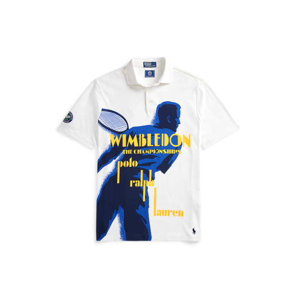 コラボ Polo Ralph Lauren Wimbledon ポスタープリント シャツ Wimbledon Classic Fit Graphic Polo Shirt for Men | Ralph