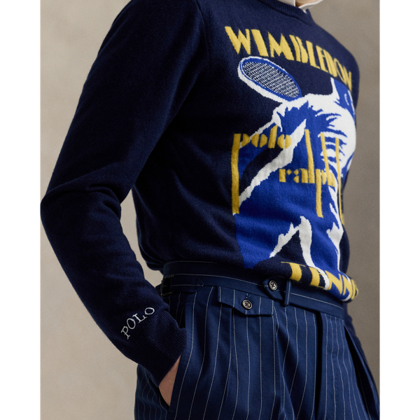 Refined Navy Wimbledon Graphic Sweater Polo Ralph Lauren 6