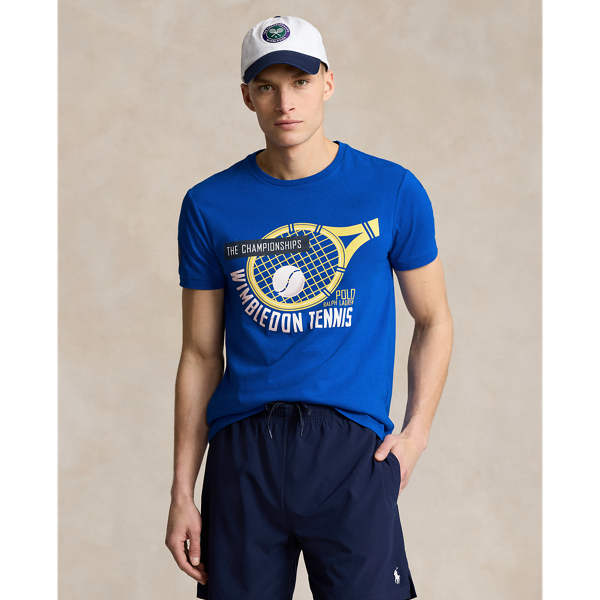 Heritage Blue Wimbledon Custom Slim Fit T-Shirt Polo Ralph Lauren 1