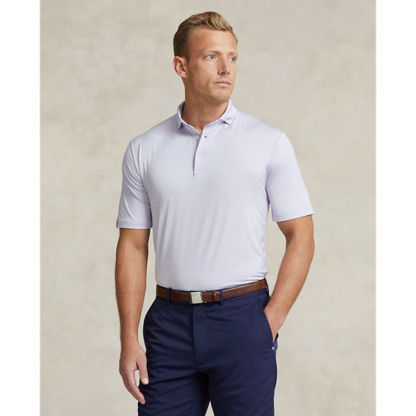 Classic Fit Striped Stretch Polo Shirt