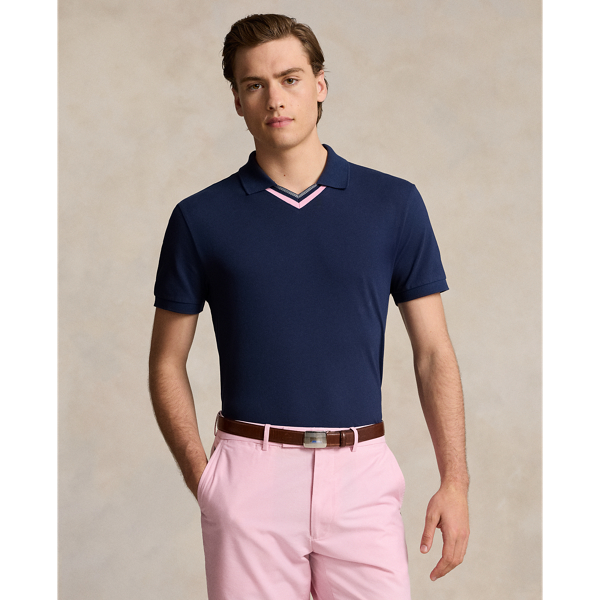 Tailored Fit Stretch Mesh Polo Shirt