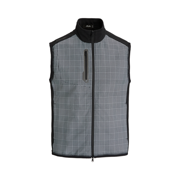 Glen Plaid Hybrid Full-Zip Vest