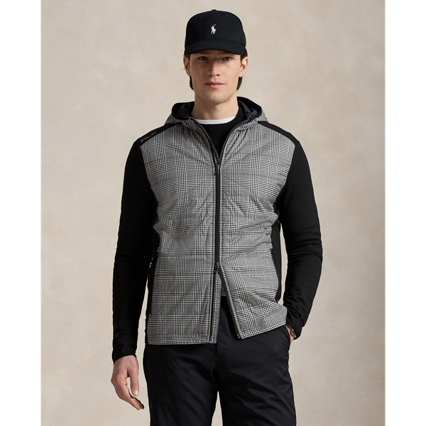 Polo Black/Crisp Glen Glen Plaid Hybrid Hooded Jacket RLX 1