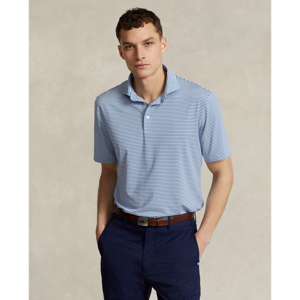 Classic Fit Striped Stretch Polo Shirt