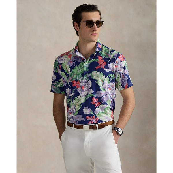 Astor Floral Classic Fit Performance Polo Shirt RLX 1