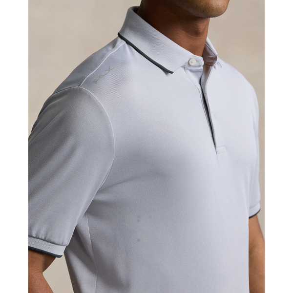Peak Grey Oxford Classic Fit Performance Polo Shirt RLX 6