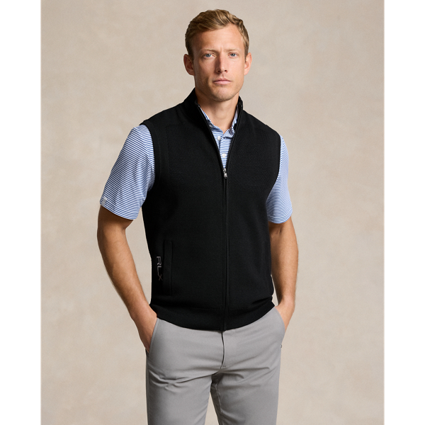 Polo Black Performance Full-Zip Sweater Vest RLX 1