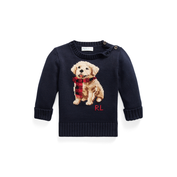 Katoenen trui met puppy