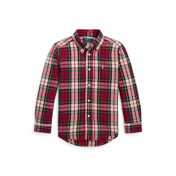  Chemise Oxford écossaise en coton 