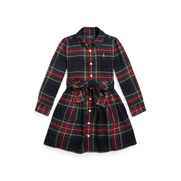 Robe-chemise &eacute;cossaise en coton