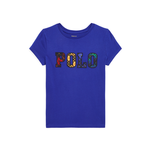 Plaid Logo Cotton Jersey Tee Girls 7-14 Years 1