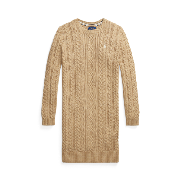 Aran-Knit Cotton Jumper Dress