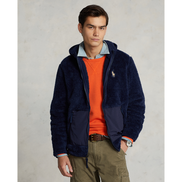 Pile Fleece Full Zip Hoodie for Men Ralph Lauren UK