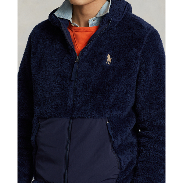 Pile Fleece Full-Zip Hoodie for Men | Ralph Lauren® UK