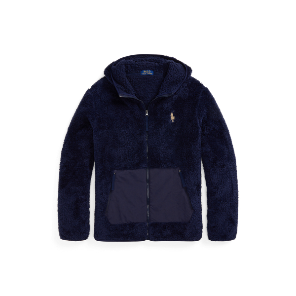 Newport Navy/Navy Pile Fleece Full-Zip Hoodie Polo Ralph Lauren 2