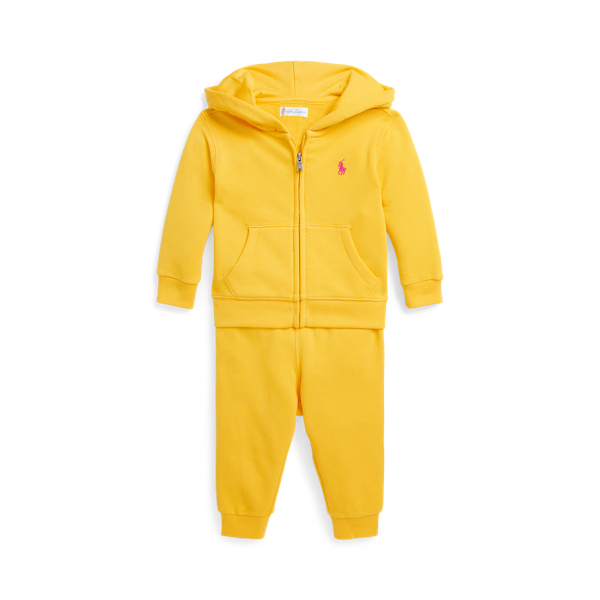 Ensemble Sweat capuche pantalon molleton Baby Girl en 1