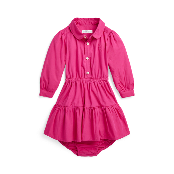 Tiered Cotton Shirtdress & Bloomer