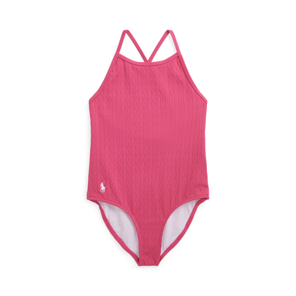 Stretch Jacquard One-Piece Swimsuit Girls 1.5-6.5 Years 1