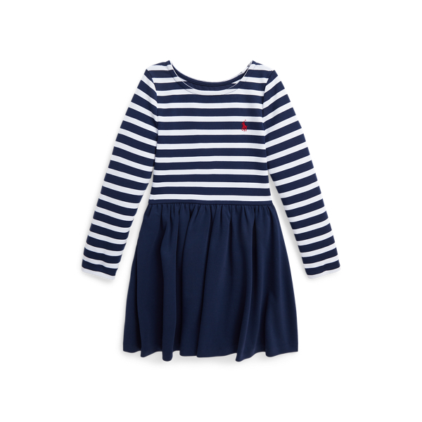 Striped Stretch Ponte Dress