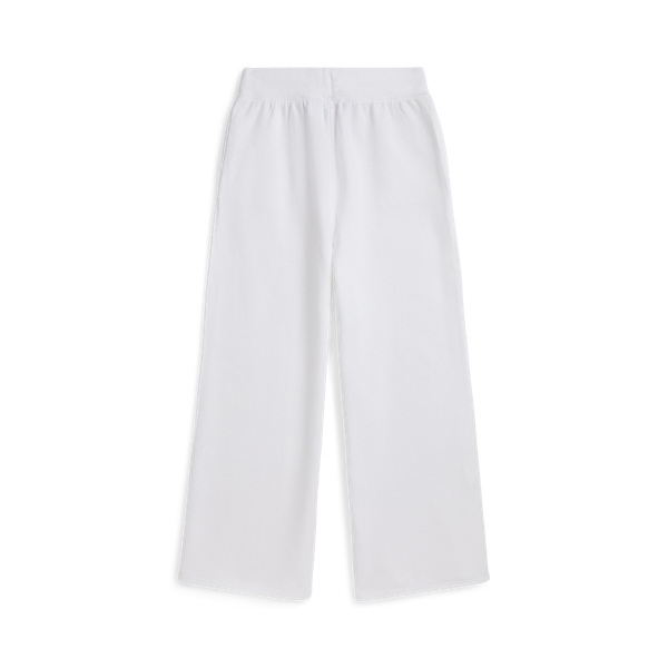 White W/Pink Pp Fleece Wide-Leg Sweatpant Girls 7-16 2