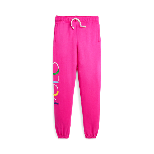 Bright Pink Logo Terry Jogger Pant Girls 7-16 1