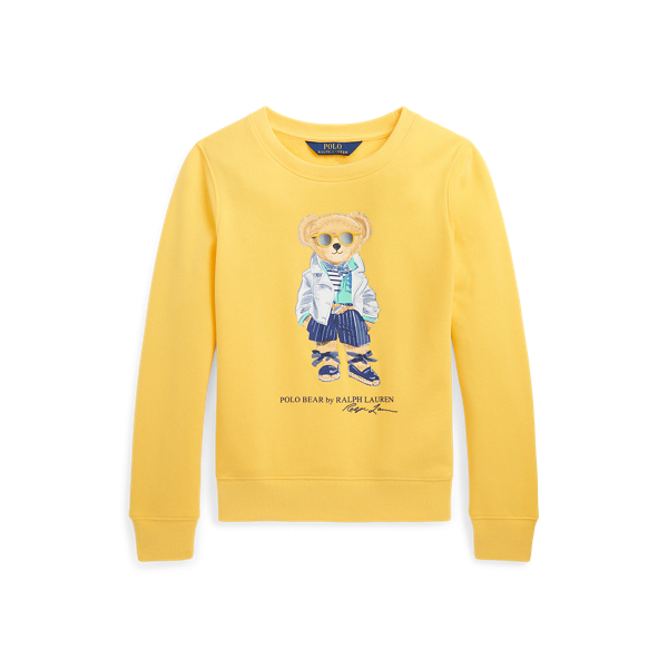 Chrome Yellow Polo Bear Fleece Sweatshirt  Girls 7-16 1