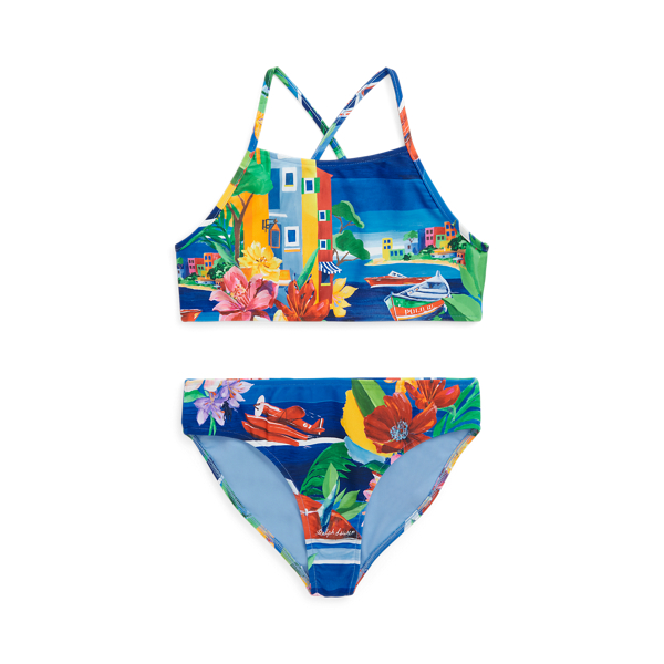 Le Grand Bleu Seaside-Print Two-Piece Swimsuit Girls 7-16 1