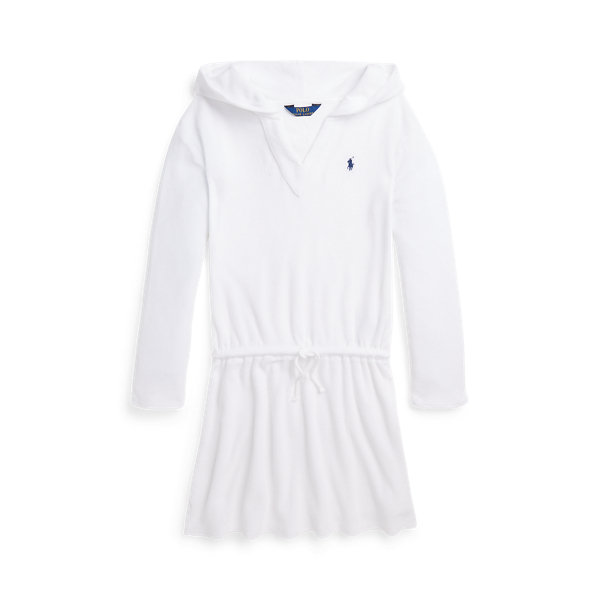 White Hooded Terry Cover-Up Girls 7-16 1